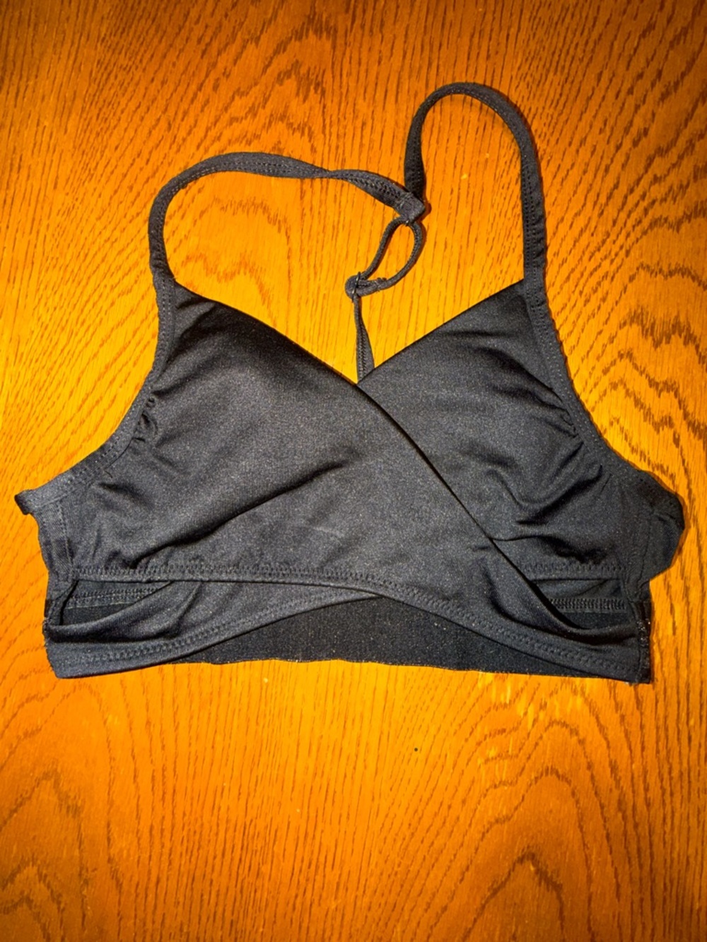 PINK Victoria's Secret Black Wrap Bikini Top